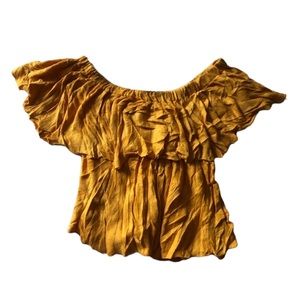 Women Urban Outfiters Size M Gold Color Top - 0689